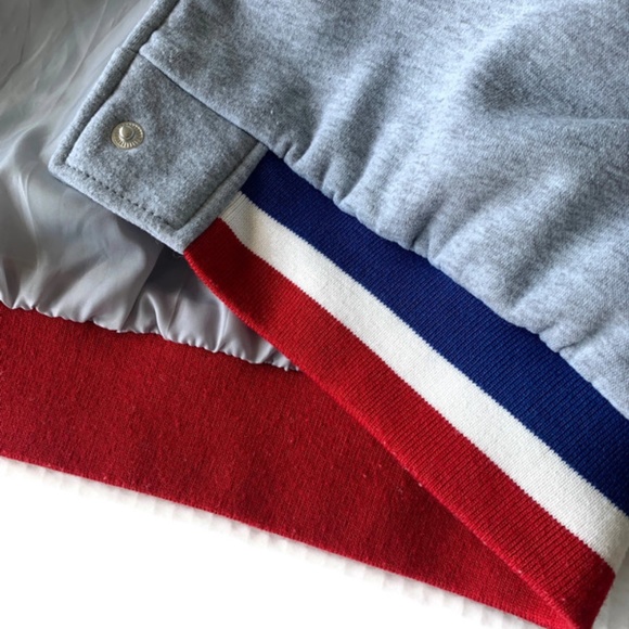 Forever 21 Heathered Gray Varsity Jacket Sz.Medium - Picture 11 of 12